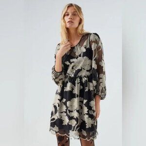 Maeve Anthropologie | Trixie Embroidered Mini Dress | XS